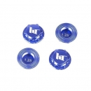 Geschlussene Aluminium Radmutter 1,25mm blau