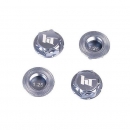 Geschlussene Aluminium Radmutter 1,25mm grau