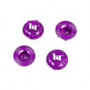 Geschlussene Aluminium Radmutter 1,25mm purple