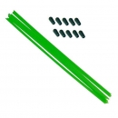 Grüne Antennenrohre mit Kappen (10 Stk.)